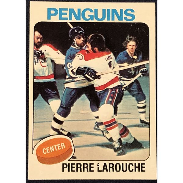 1975-76 TOPPS NHL HOCKEY PIERRE LAROUCHE ROOKIE CARD