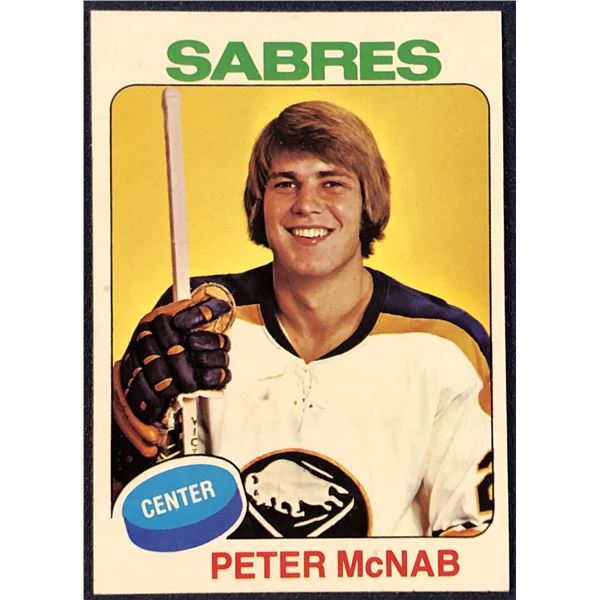 1975-76 TOPPS NHL HOCKEY PETER McNAB ROOKIE CARD