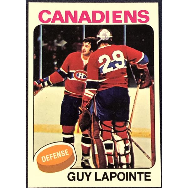 1975-76 TOPPS NHL HOCKEY GUY LAPOINTE (HOF)