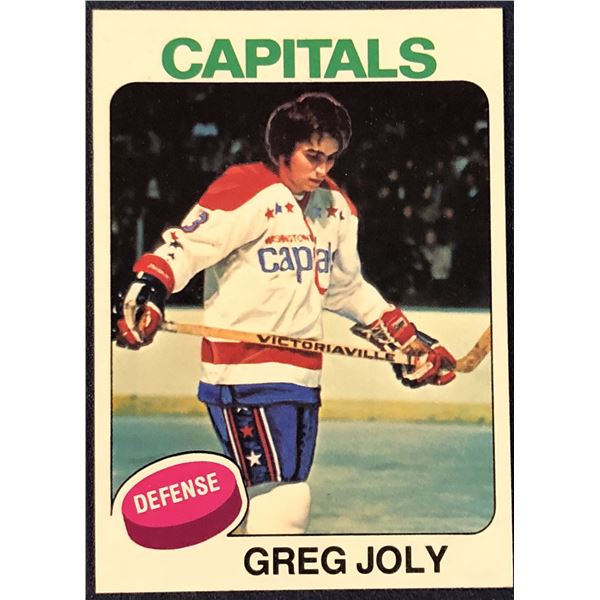 1975-76 TOPPS NHL HOCKEY GREG JOLY ROOKIE CARD