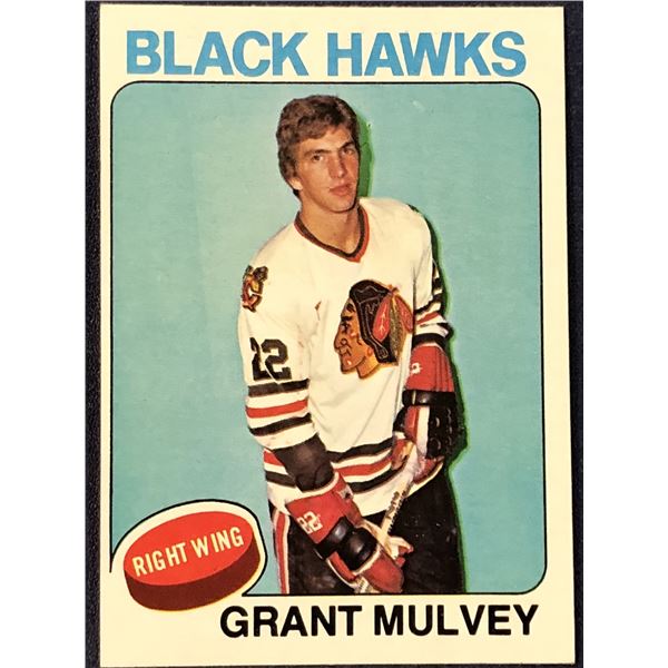 1975-76 TOPPS NHL HOCKEY GRANT MULVEY ROOKIE CARD