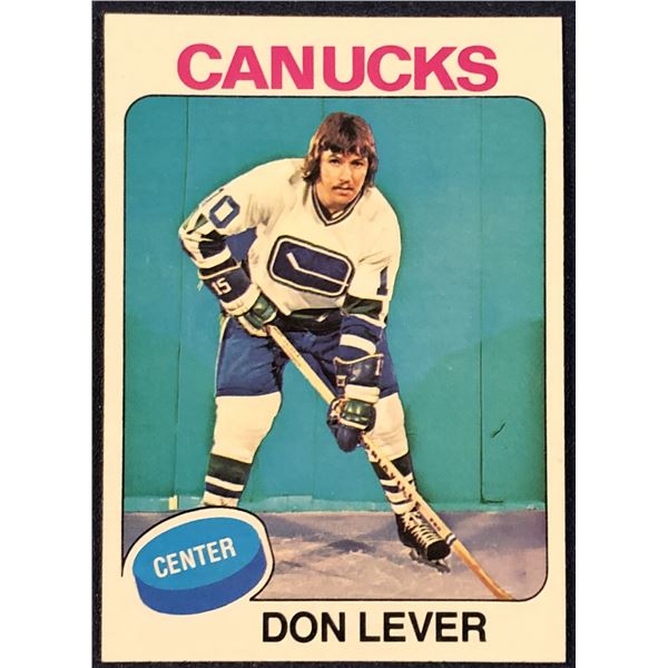 1975-76 TOPPS NHL HOCKEY DON LEVER
