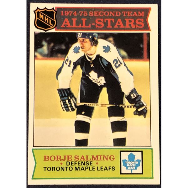 1975-76 TOPPS NHL HOCKEY BORJE SALMING (HOF)