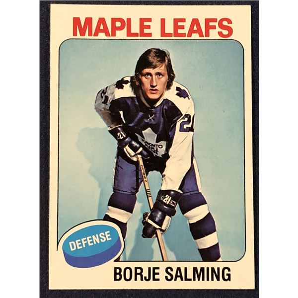 1975-76 TOPPS NHL HOCKEY BORJE SALMING (HOF)