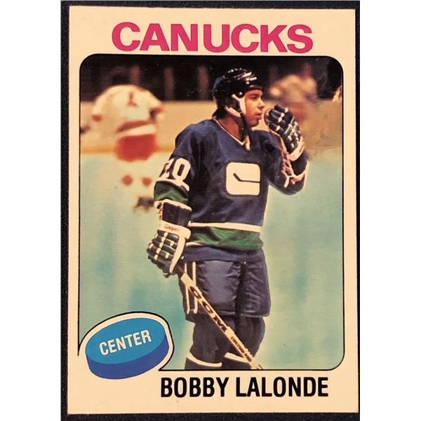 1975-76 TOPPS NHL HOCKEY BOBBY LALONDE