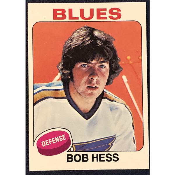 1975-76 TOPPS NHL HOCKEY BOB HESS ROOKIE CARD
