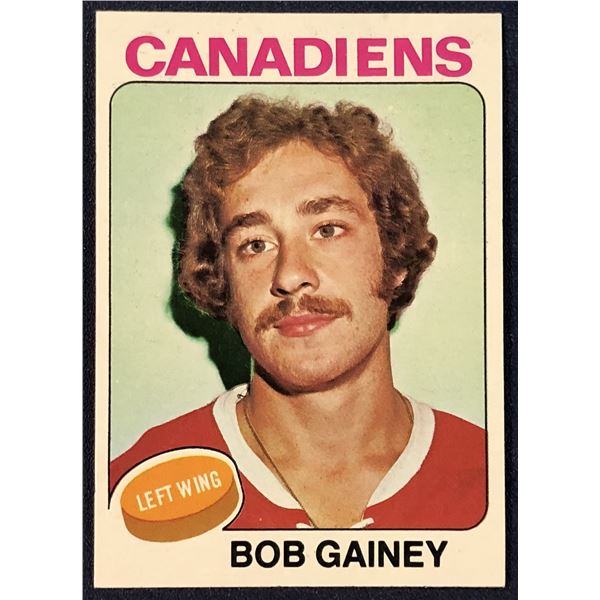 1975-76 TOPPS NHL HOCKEY BOB GAINEY (HOF)
