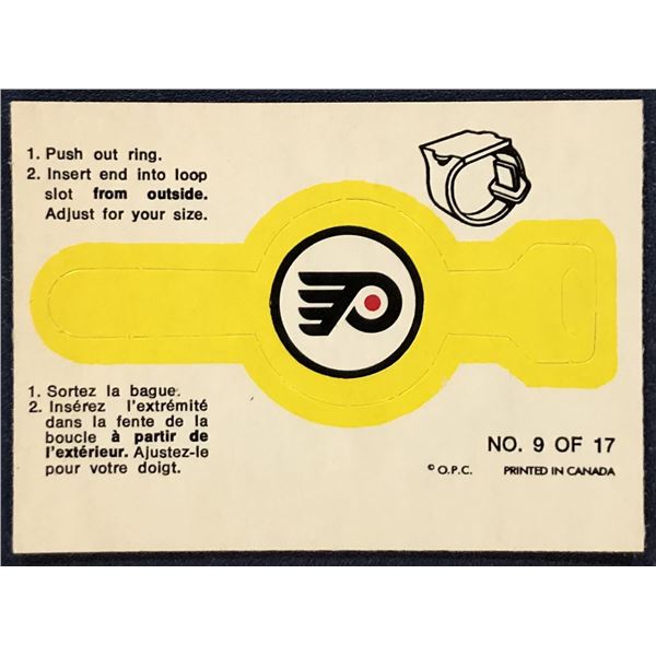 1973-73 O-PEE-CHEE NHL INSERT RING - PHILADELPHIA FLYERS