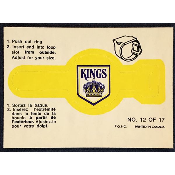 1973-73 O-PEE-CHEE NHL INSERT RING - LOS ANGELES KINGS