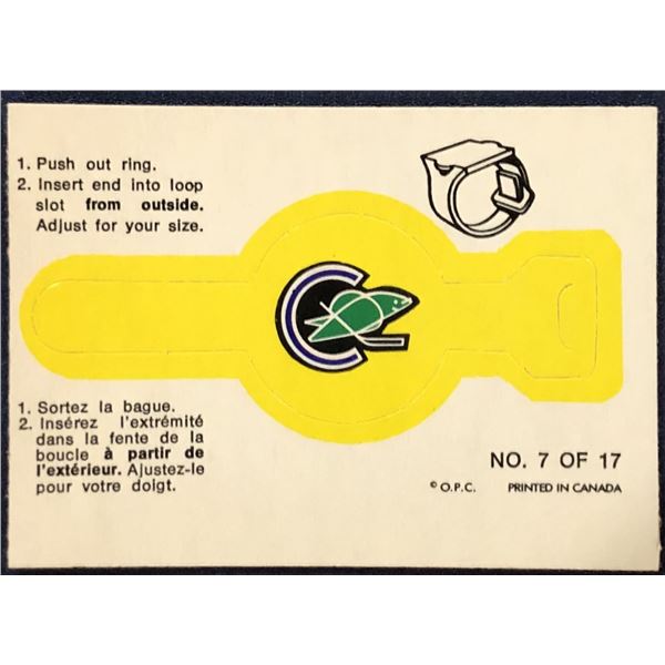 1973-73 O-PEE-CHEE NHL INSERT RING - CALIFORNIA GOLDEN SEALS