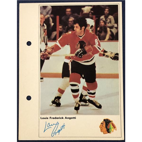 1971 TORONTO SUN NHL ACTION PLAYERS - LOU ANGOTTI
