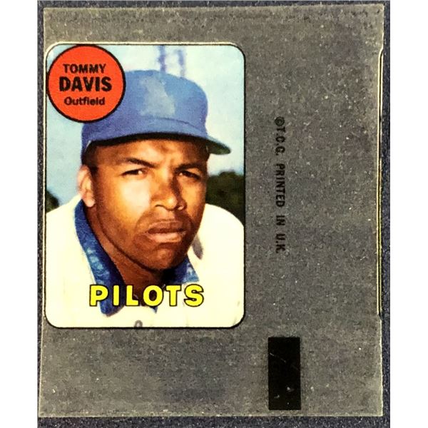 1969 TOPPS BASEBALL TATTOO TOMMY DAVIS