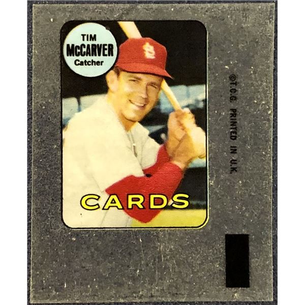 1969 TOPPS BASEBALL TATTOO TIM McCARVER