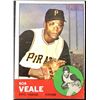 Image 1 : 1963 TOPPS BOB VEALE ROOKIE CARD