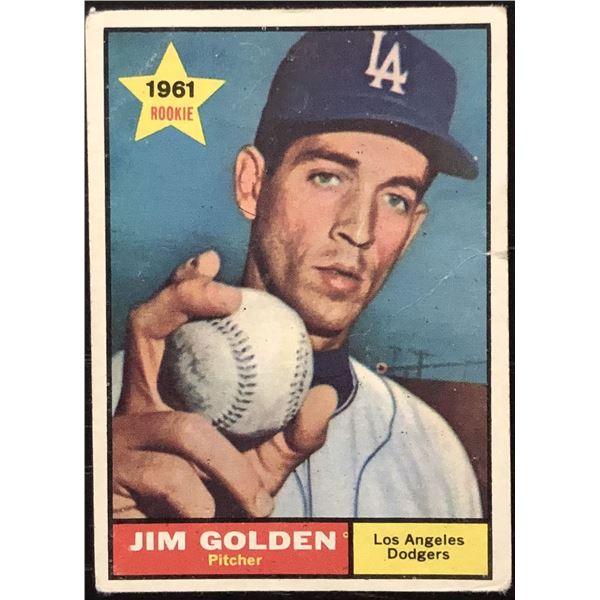 1961 TOPPS JIM GOLDEN ROOKIE CARD