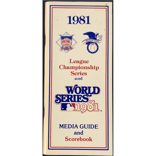 1981 MLB WORLD SERIES MEDIA GUIDE