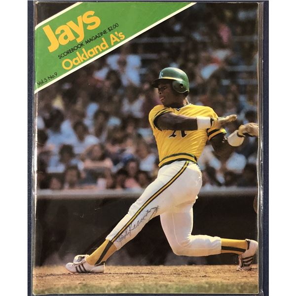1981 MLB GAME PROGRAM - OAKLAND @ TORONTO