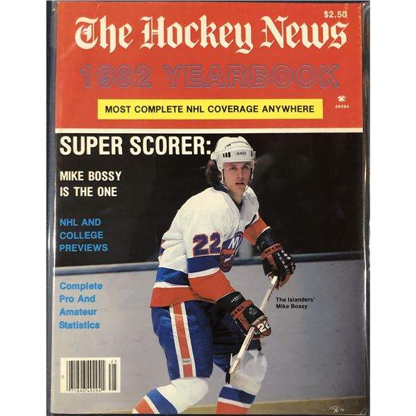 1982 THN NHL YEARBOOK - MIKE BOSSY (HOF) COVER