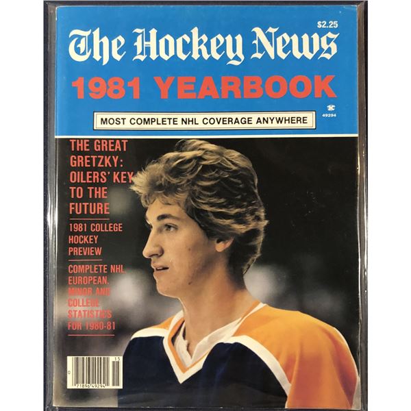 1981 THN NHL YEARBOOK - WAYNE GRETZKY (HOF) COVER