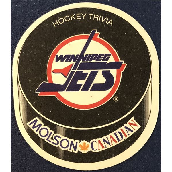 1980's MOLSON CANADIAN NHL COASTER - WINNIPEG JETS