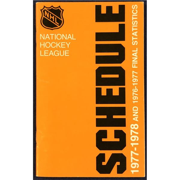 1977-78 NHL SCHEDULE BOOK