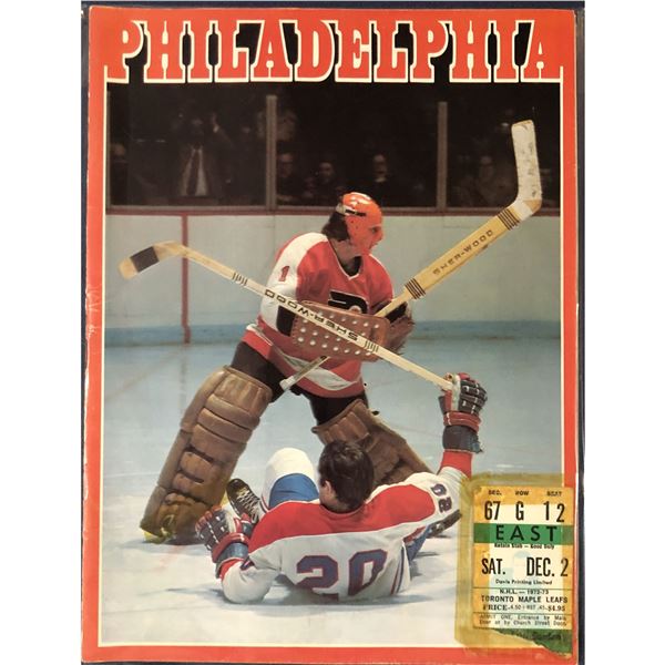 1972-73 NHL GAME PROGRAM - PHILADELPHIA @ TORONTO (incl game ticket stub)