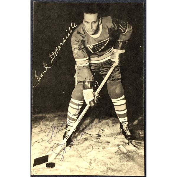 1968-69 ST LOUIS BLUES POST CARDS - FRANK ST. MARSEILLE - SIGNED
