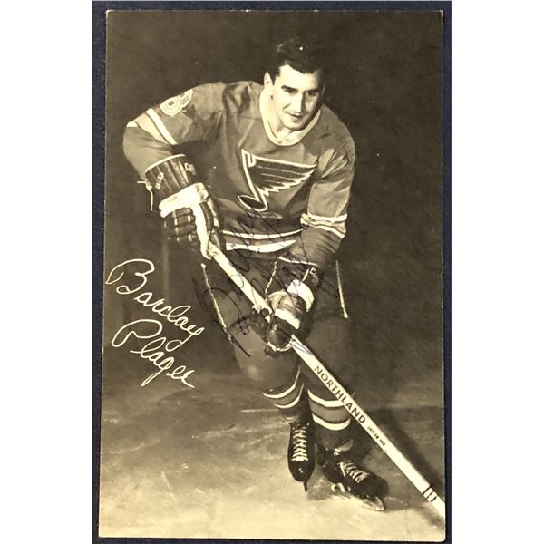 1968-69 ST LOUIS BLUES POST CARDS - BARCLAY PLAGER - SIGNED