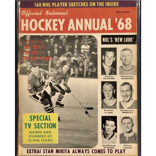 1968 HOCKEY ANNUAL - STAN MIKITA (HOF) COVER