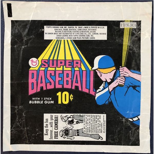1971 TOPPS SUPER BASEBALL WRAPPER