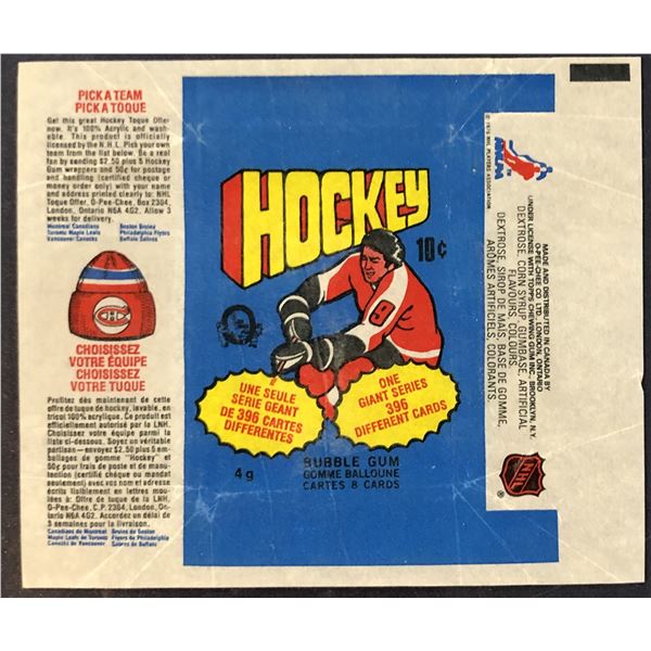 1976-77 O-PEE-CHEE NHL WRAPPER