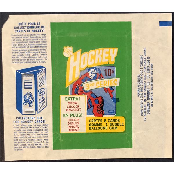 1972-73 O-PEE-CHEE NHL 3rd SERIES WRAPPER