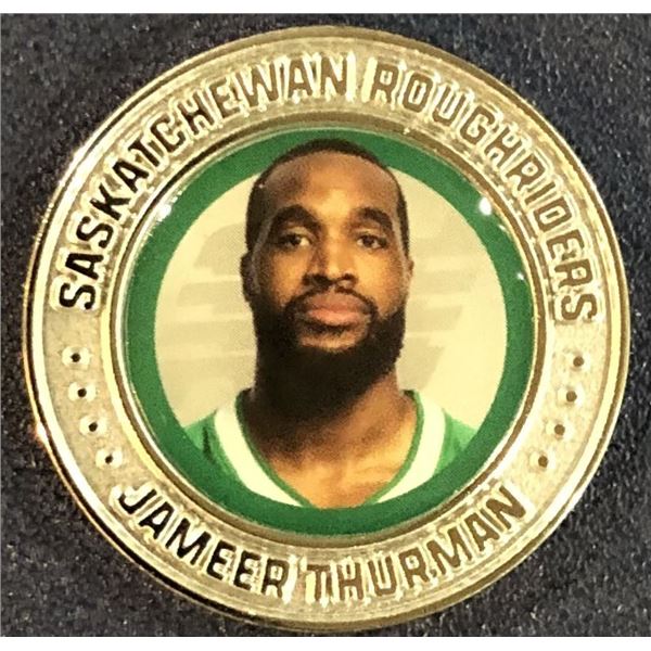 2026 SASKATCHEWAN ROUGHRIDERS GREY CUP MEDALLION - JAMEER THURMAN