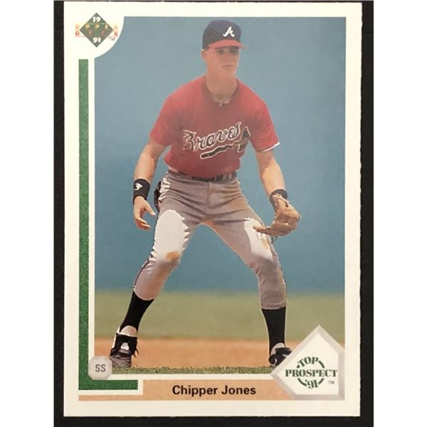 1991 UPPER DECK CHIPPER JONES (HOF) ROOKIE CARD