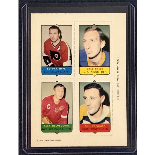 1969-70 O-PEE-CHEE NHL 4-in-1  PHIL ESPOSITO (HOF)