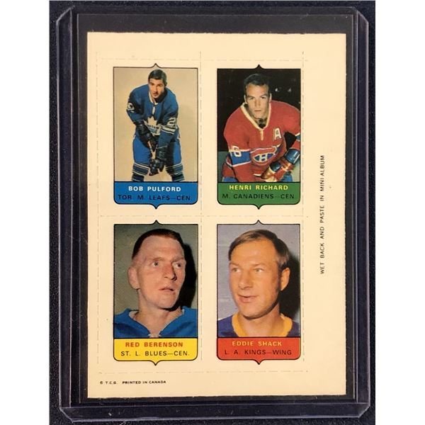 1969-70 O-PEE-CHEE NHL 4-in-1  HENRI RICHARD (HOF)