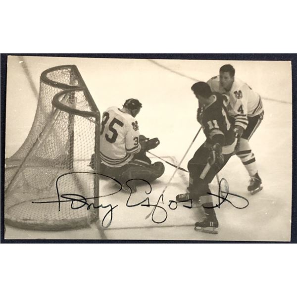 1969-70 NHL POST CARD - TONY ESPOSITO (HOF) - SIGNED