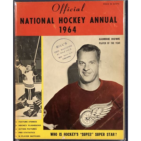 1964 HOCKEY ANNUAL - GORDIE HOWE (HOF) COVER