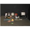 Image 1 : Lot of hand tools including electric palm sander, mallet, tape measure, drill bits and more