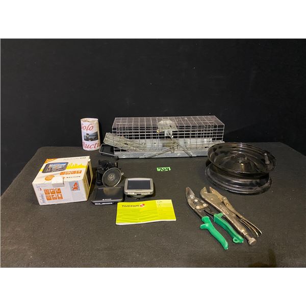 Hand tools and animal trap and more