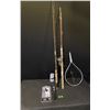 Image 1 : Fishing poles, reel, knife, fishing net and more