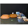 Image 1 : Lagostina brand casserole dish and 8 collectors plates