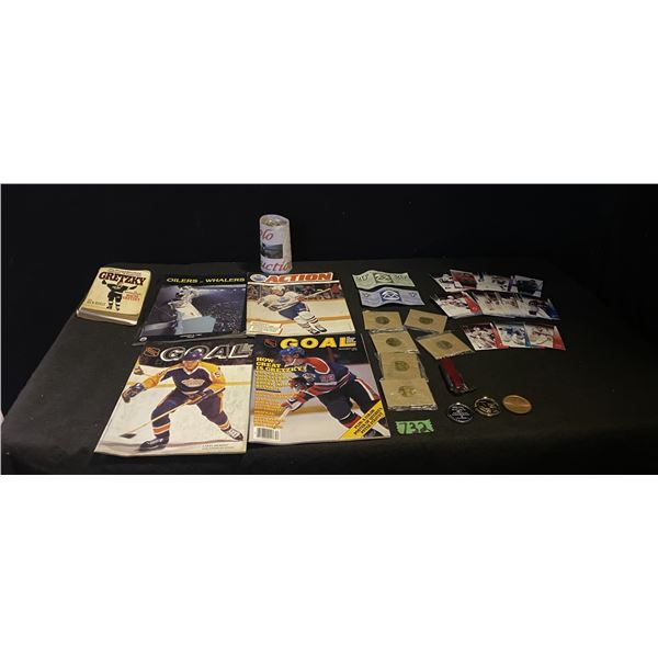 Hockey Memorabilia lot with collector's tokens