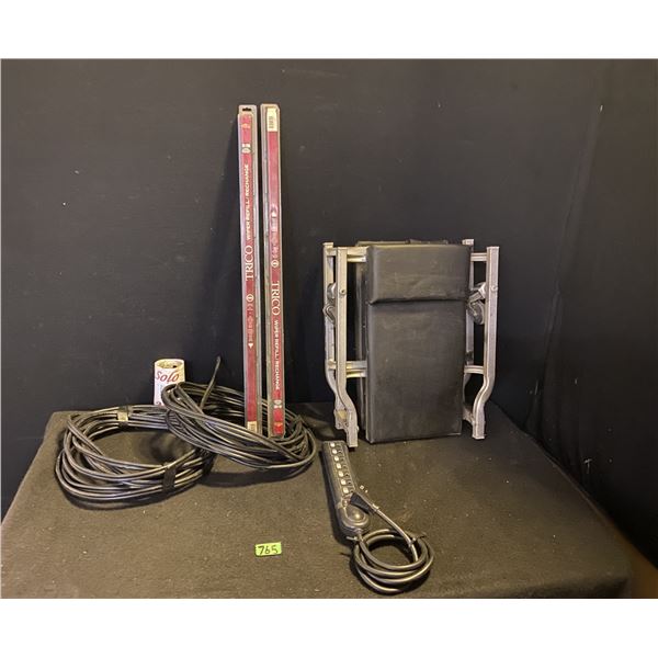 creeper, surge protection bar, wiper blades and cables