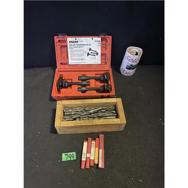 Rear axle bearing remover set and large drill bits