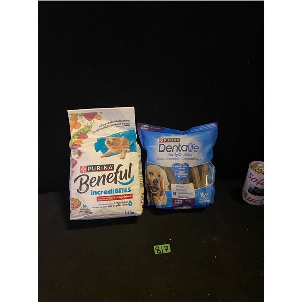 Purina Dentalife dog food and Purina Beneful dog food