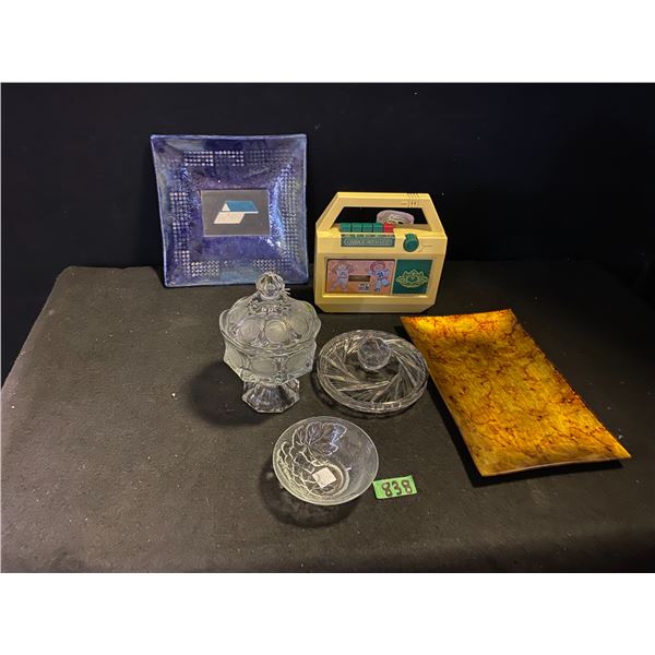 Lot of home décor items & vintage cabbage patch kids cassette player
