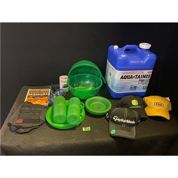 Camping/picnic set, ball caps and more