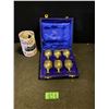 Image 1 : Set of vintage wine goblets in presentation case