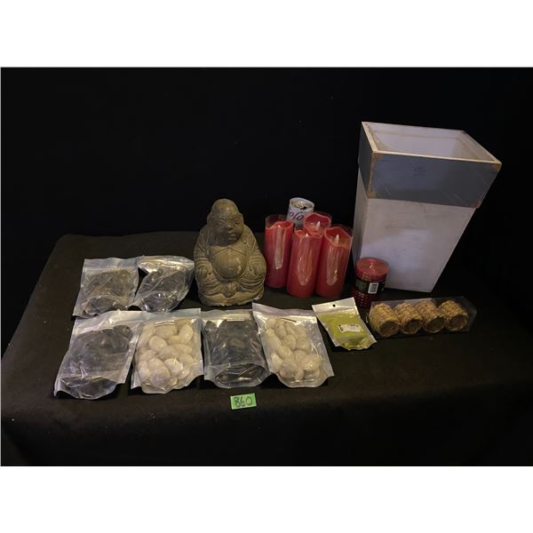 Lot of home décor items - including budha
